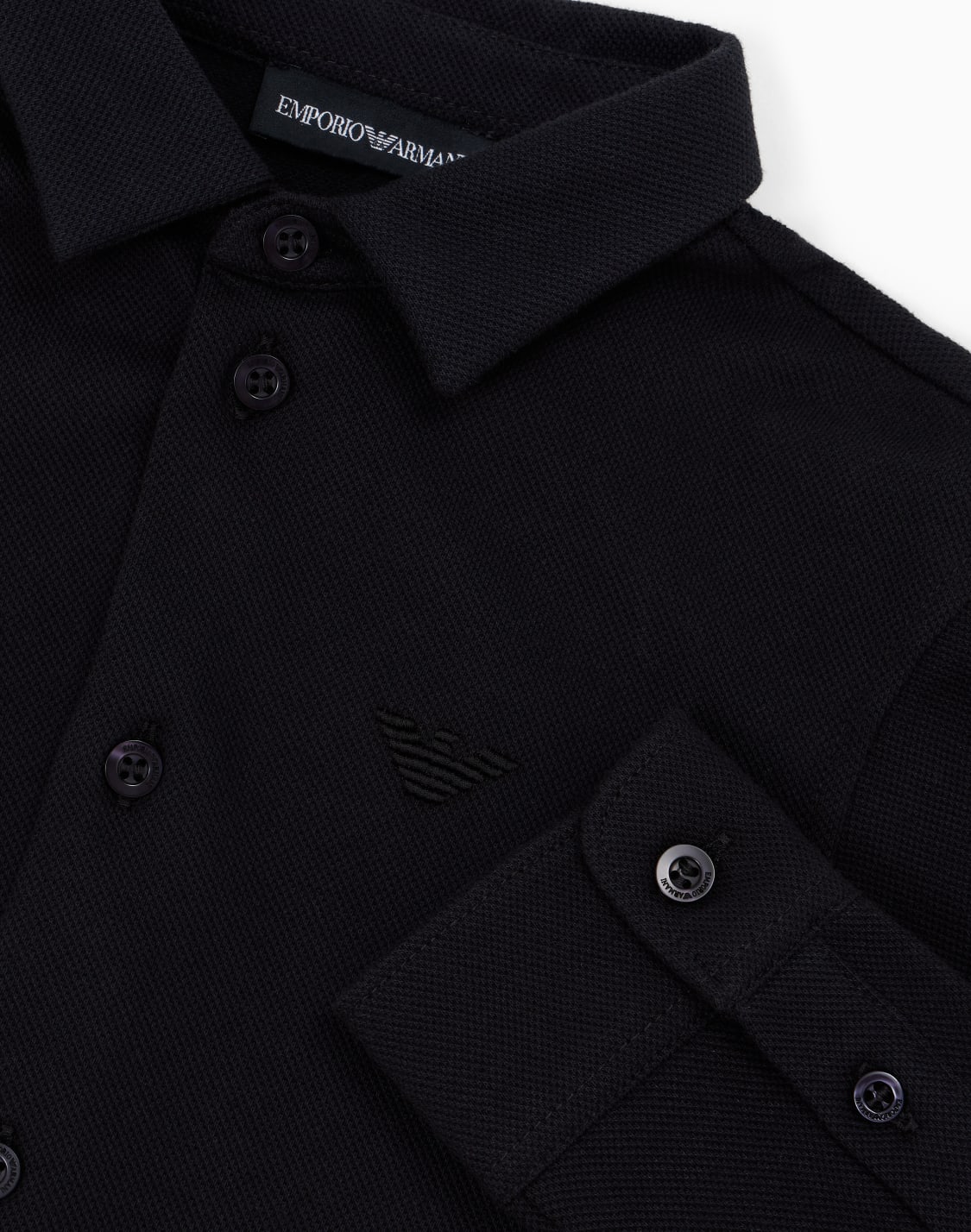 camicia-in-piquet-con-ricamo-aquila-blu-navy--emporio-armani