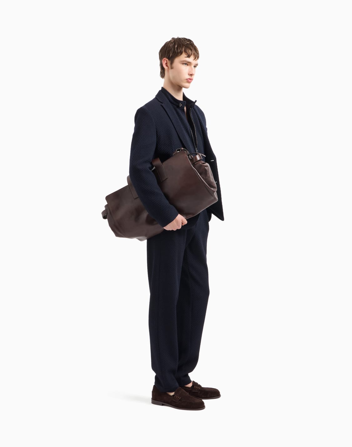 trousers-in-a-3d-effect-jersey-wool-blend-stretch-knit-navy-blue--emporio-armani