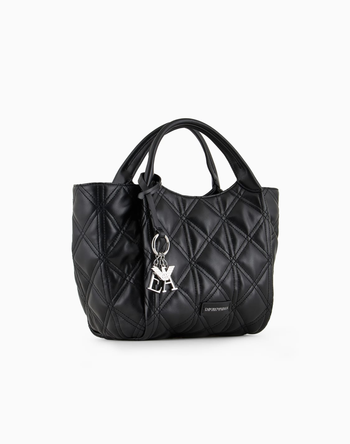 ショッパ-キルトナッパレザエフェクトファブリック製-ブラック--emporio-armani