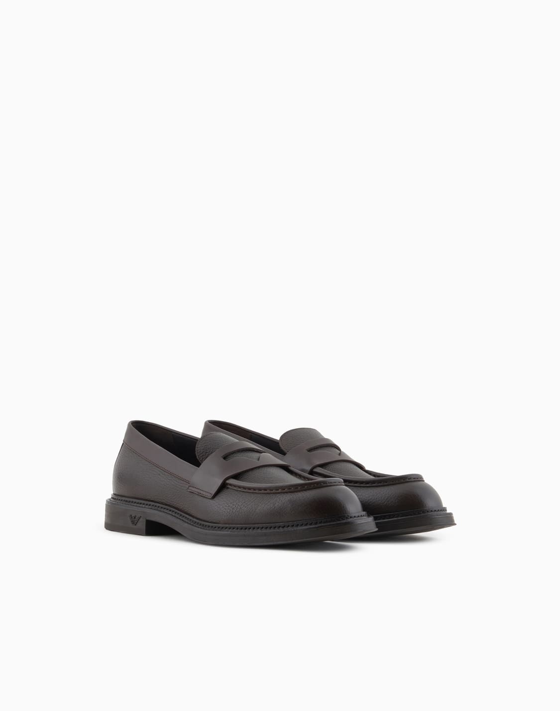 pebbled-leather-loafers-brown--emporio-armani