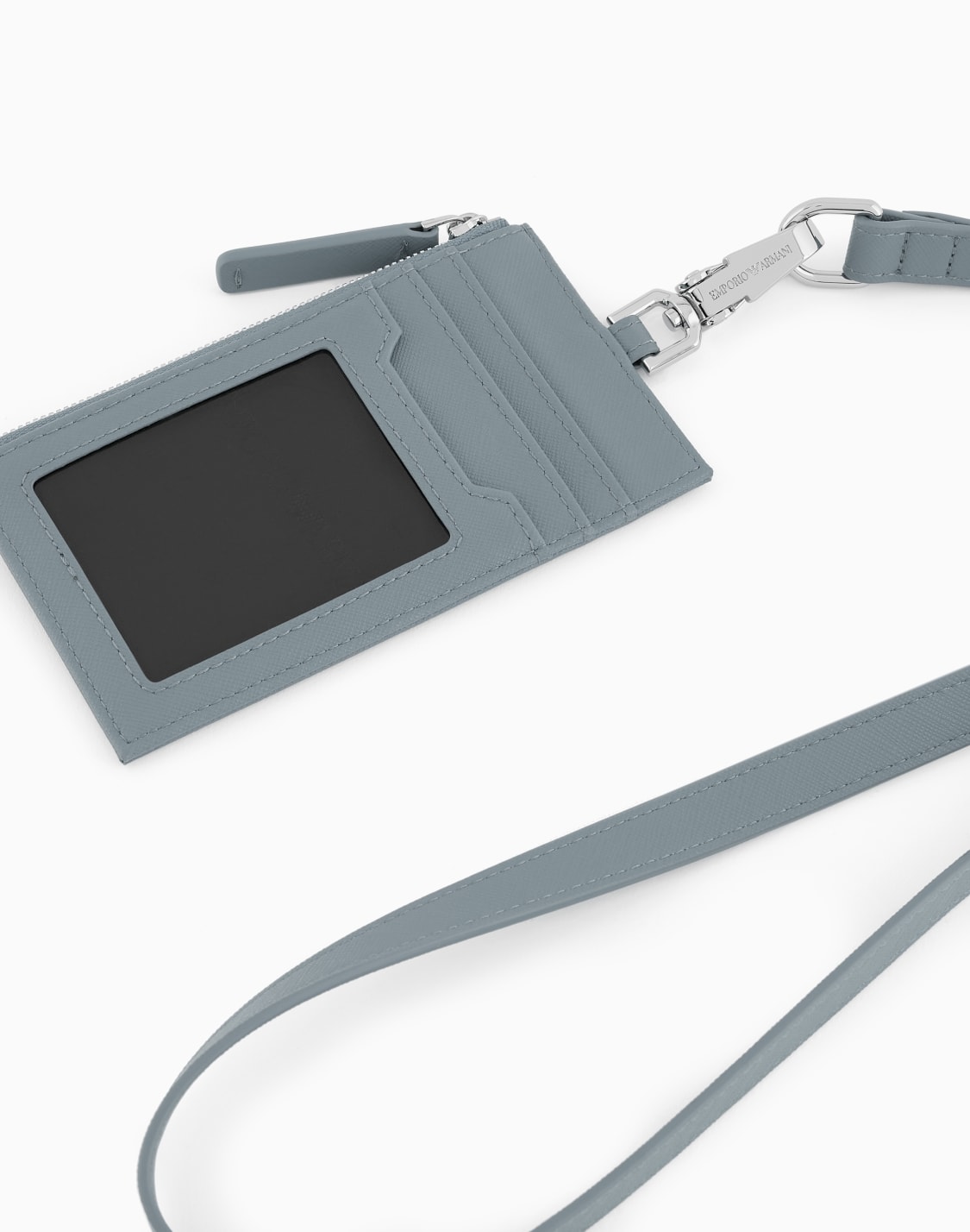 asv-regenerated-saffiano-card-holder-with-shoulder-strap-grey--emporio-armani