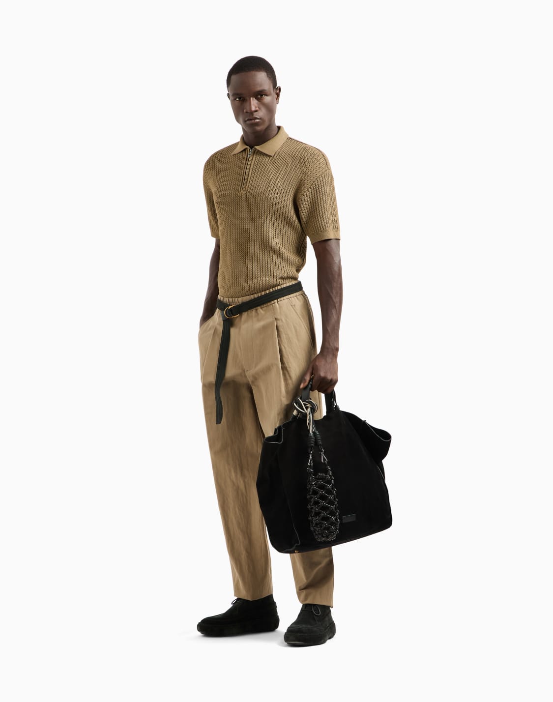 short-sleeved-polo-shirt-in-a-ribbed-viscose-blend-beige--giorgio-armani