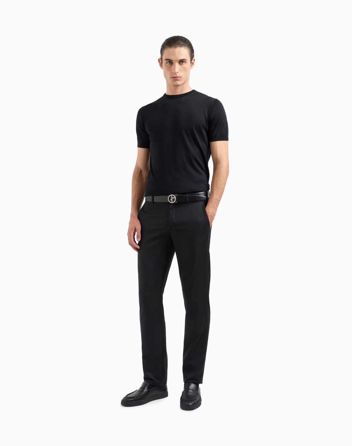 short-sleeved-crew-neck-jumper-in-silk-and-cotton-black--giorgio-armani