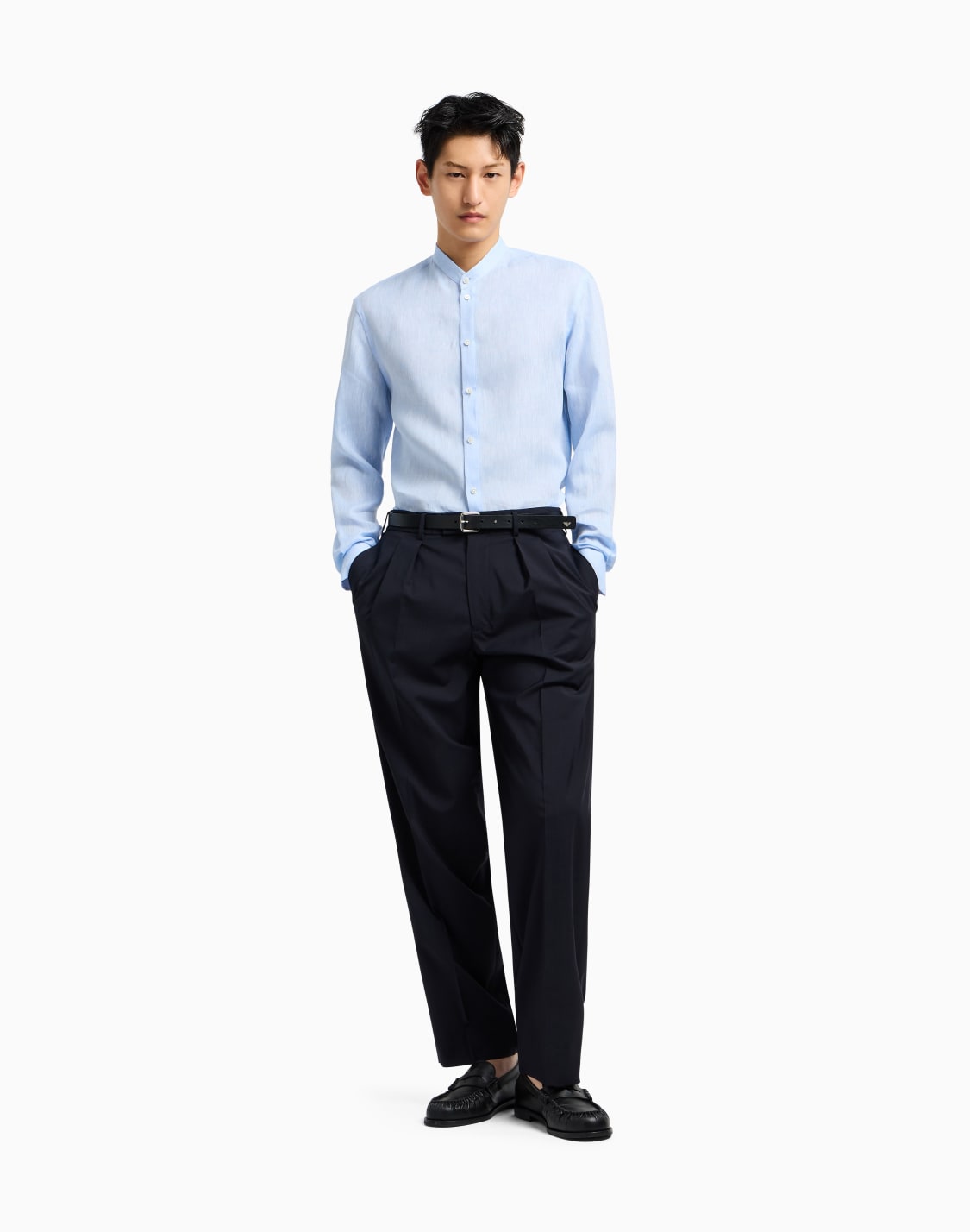 linen-chambray-shirt-with-guru-collar-light-blue--emporio-armani