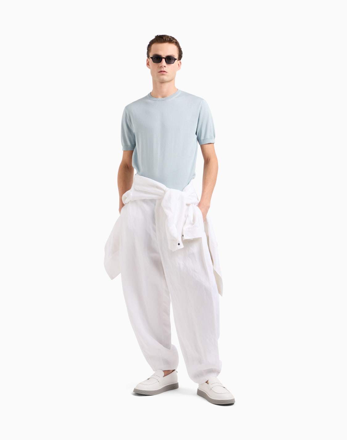 short-sleeved-crew-neck-jumper-in-silk-and-cotton-light_blue--giorgio-armani