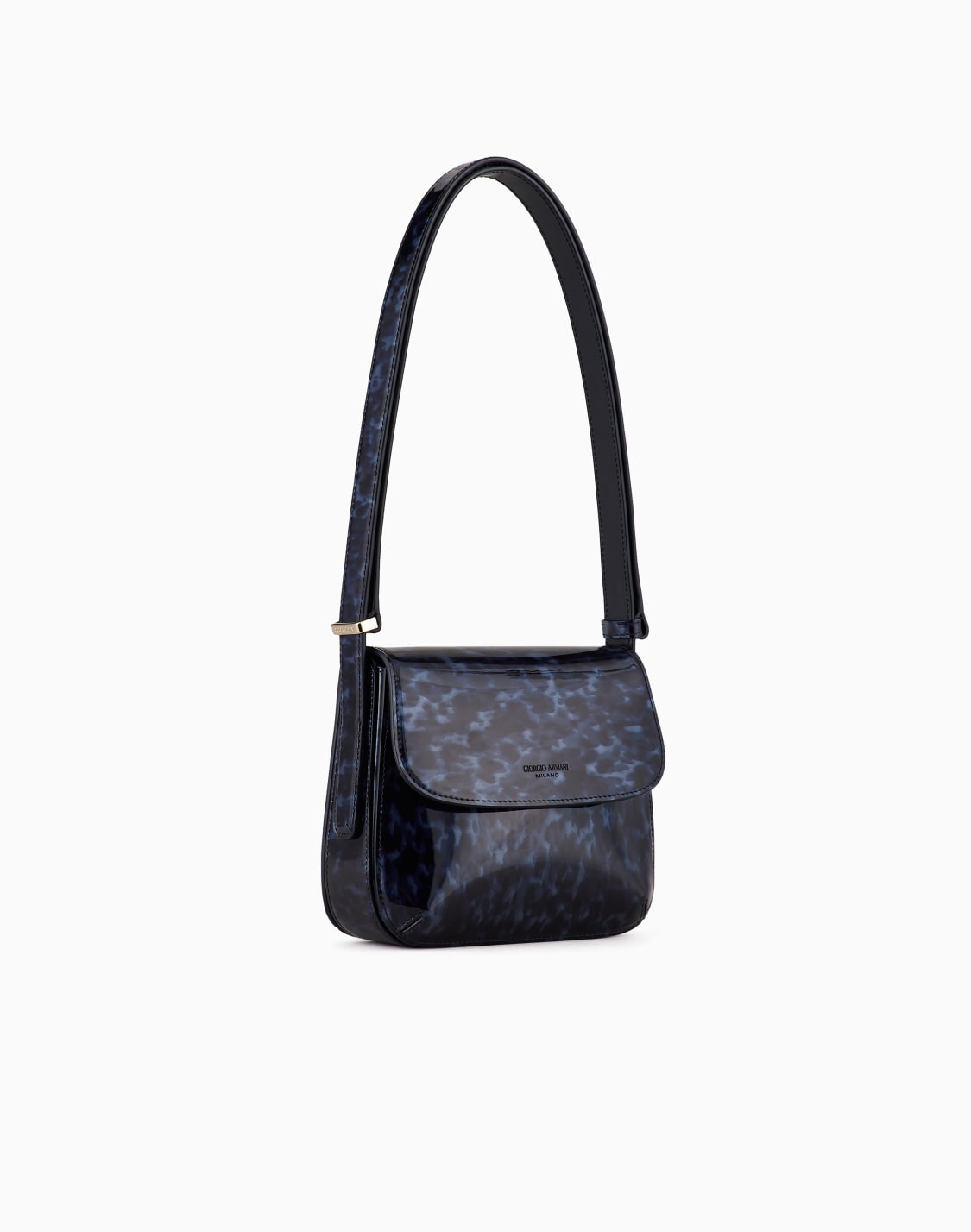 ジョルジオ-アルマニ-ラ-プリマ-バッグ-べっ甲柄パテントレザ-ブル--giorgio-armani