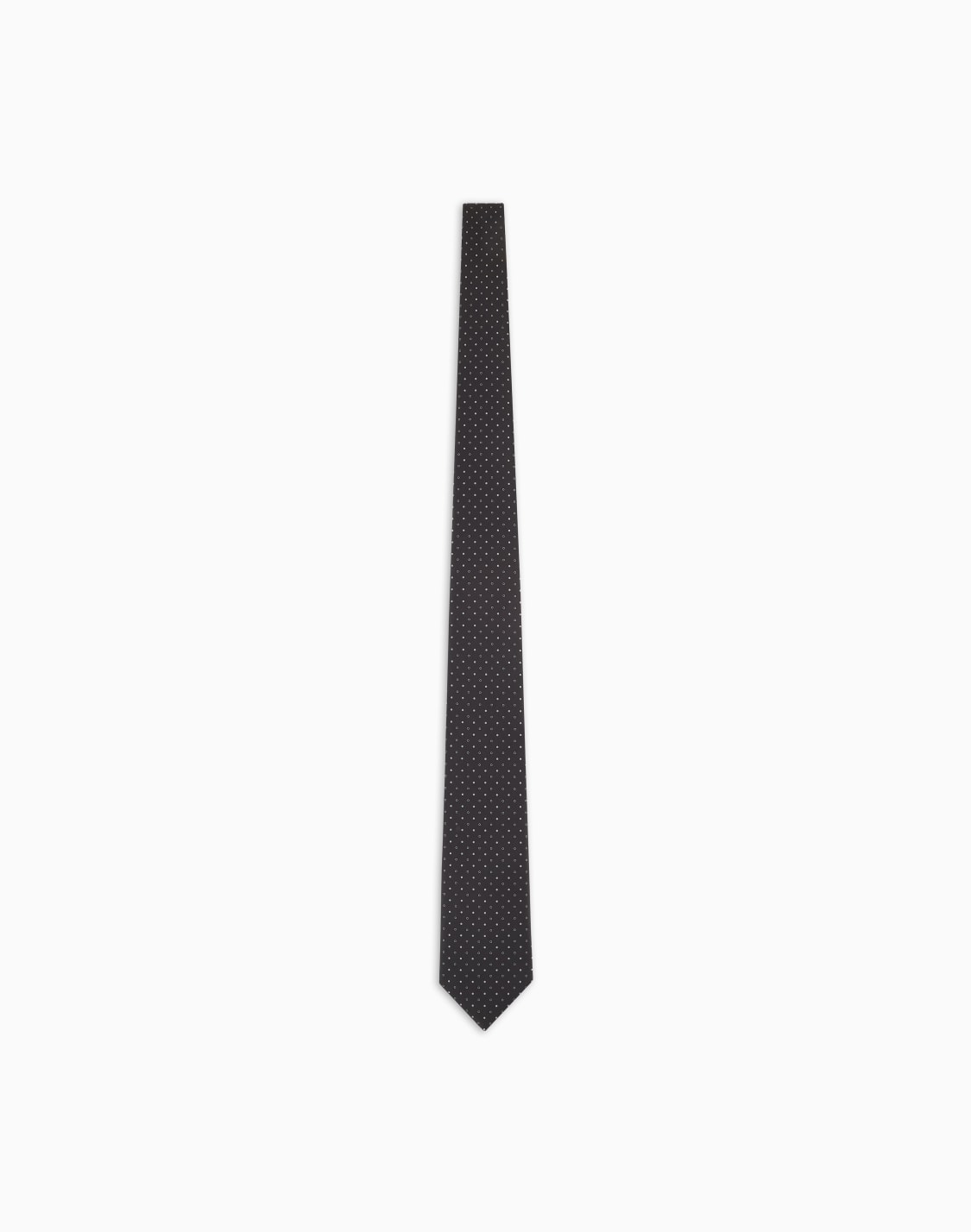 ネクタイ-シルクジャカド-マイクロポルカドット-ブラック--giorgio-armani