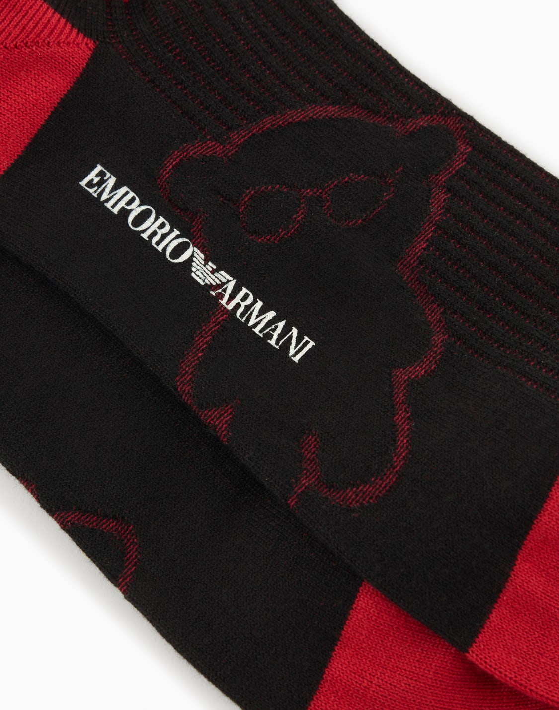 アンクル丈マンガベアソックス-ブラック--emporio-armani
