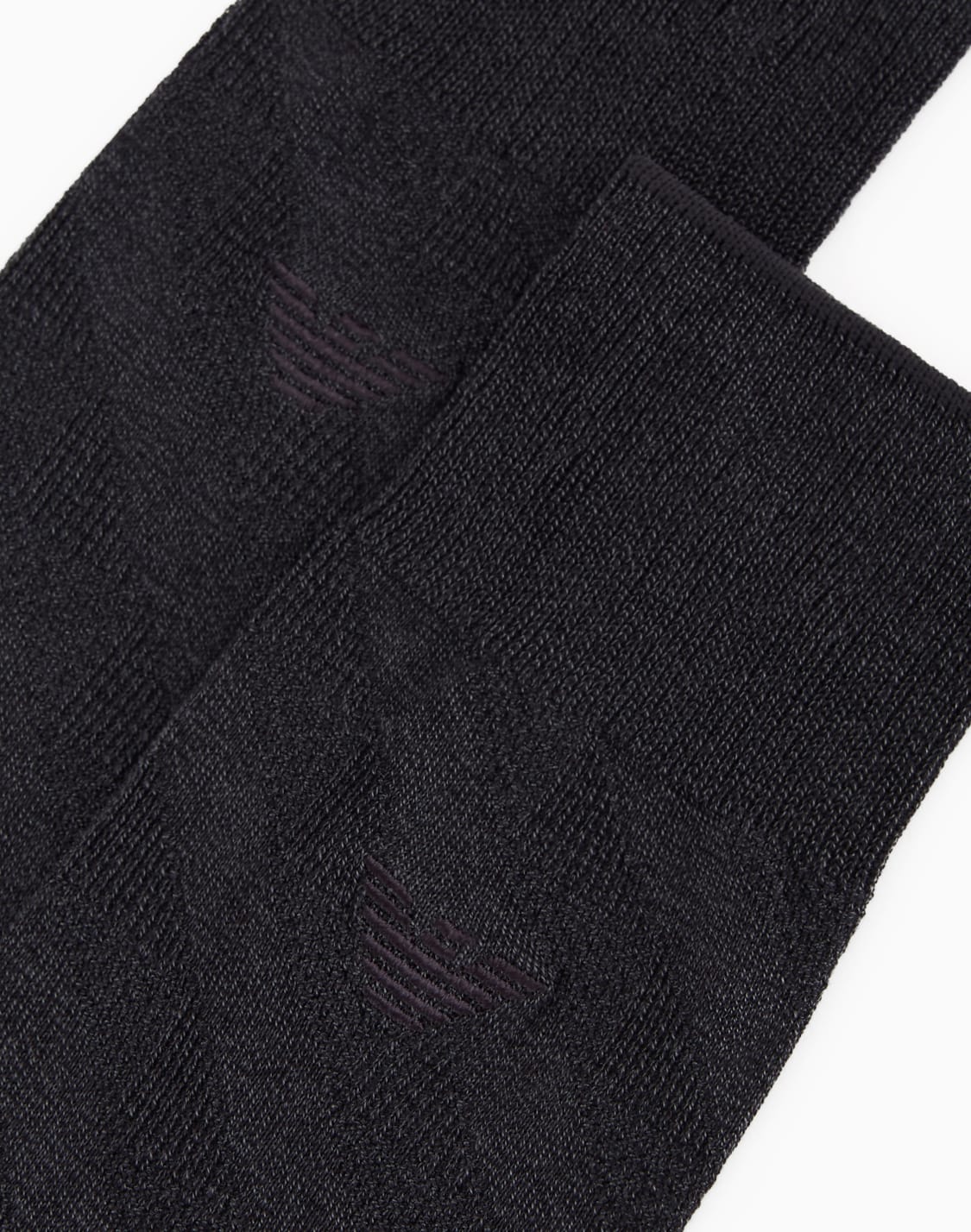 クル丈刺繍イグルロゴソックス-グレ--emporio-armani