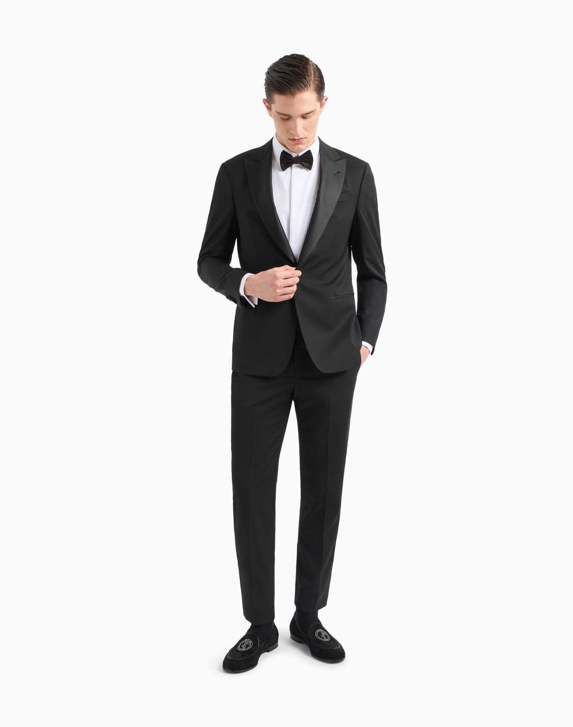 cotton-tuxedo-shirt-with-pleated-detail-patterned--giorgio-armani