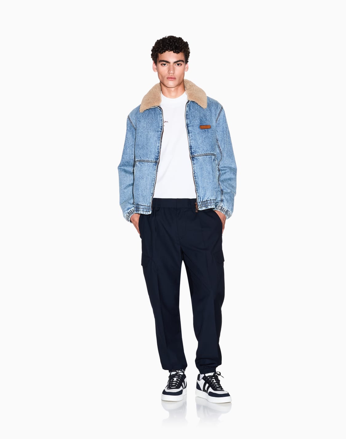 カゴジョガパンツ-ネイビブル--armani-exchange