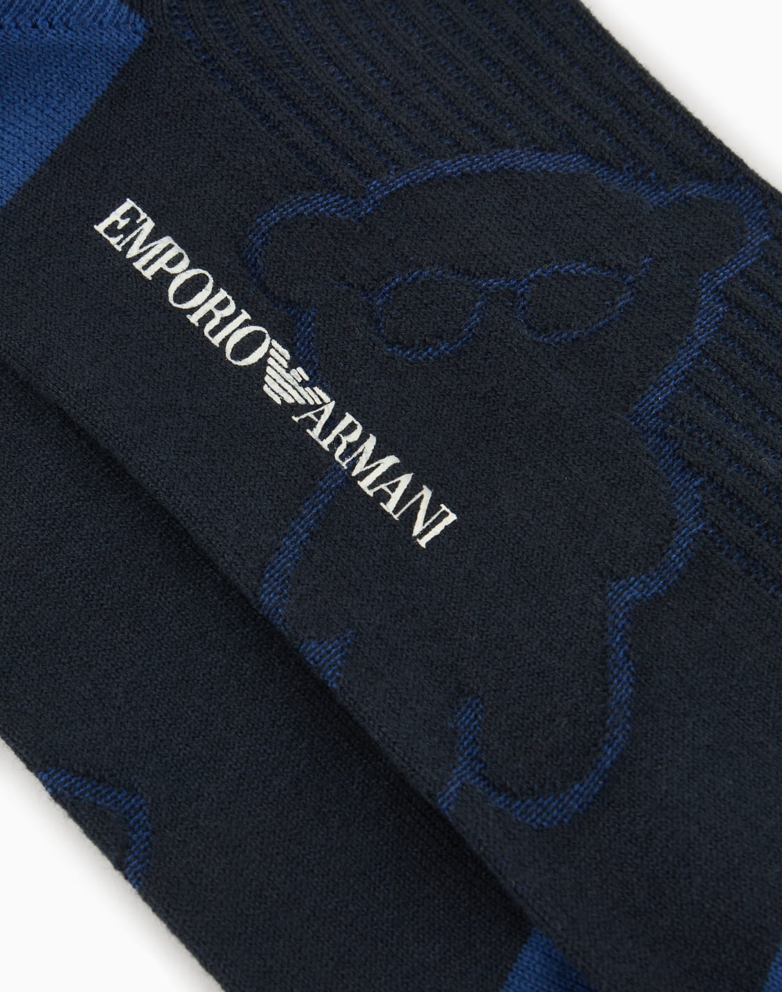 アンクル丈マンガベアソックス-ネイビブル--emporio-armani