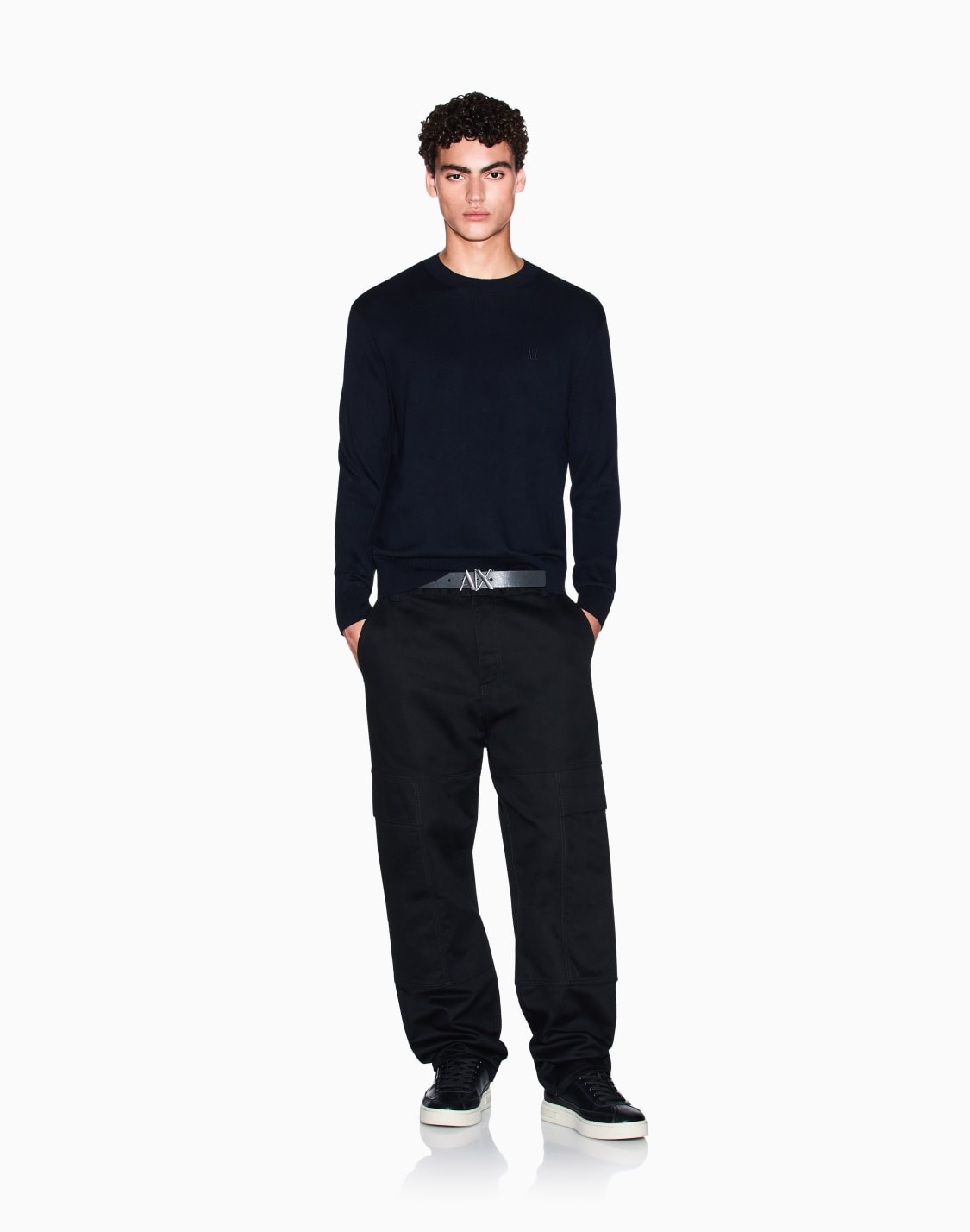 -pull-ras-du-cou-en-coton-mlang-bleu-marine--armani-exchange