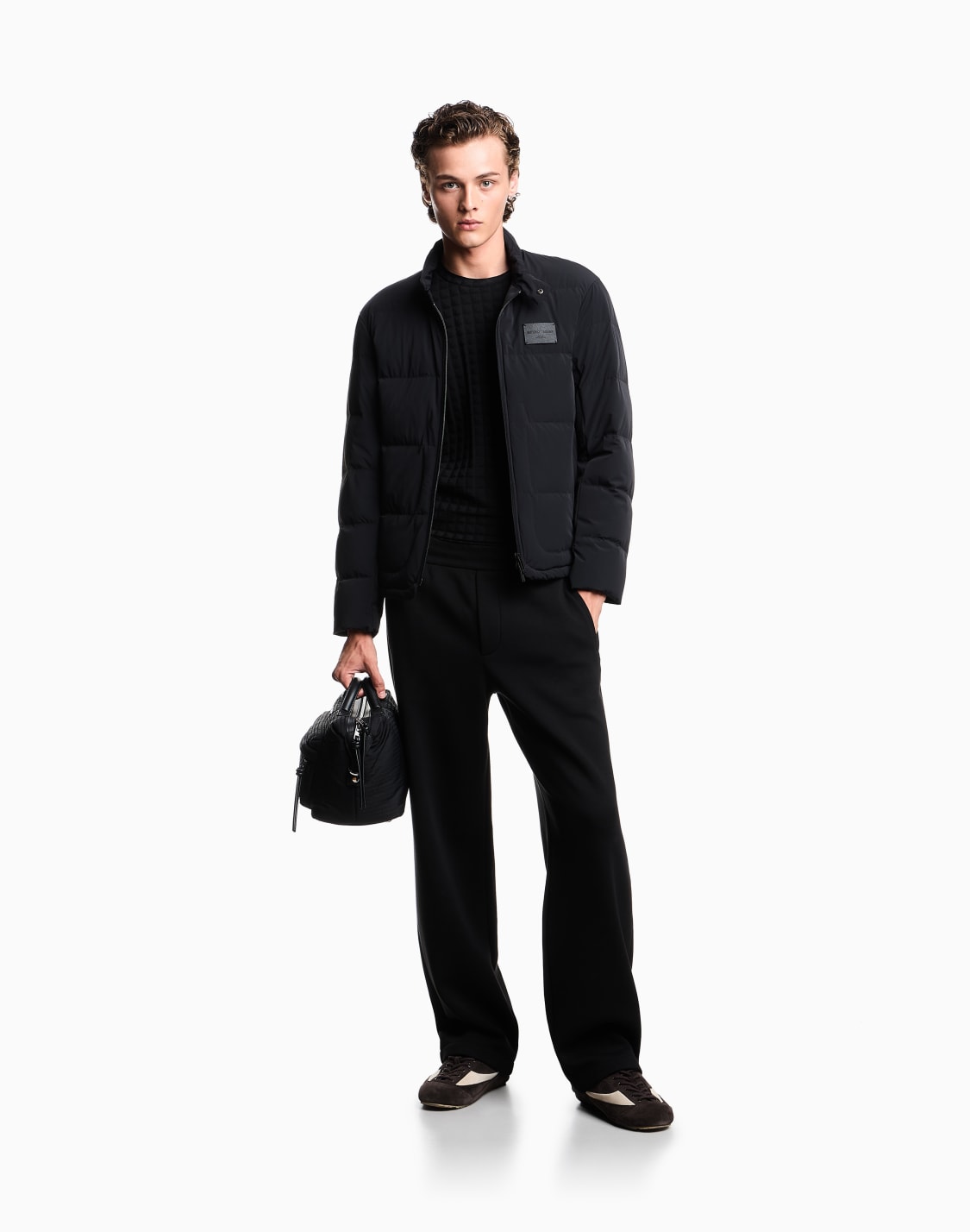 chaqueta-de-plumas-acolchada-en-nailon-con-spandex-negro--emporio-armani