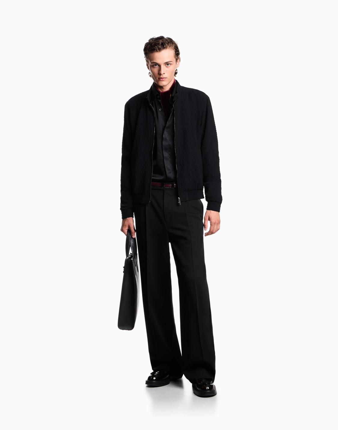 blouson-en-tissu-technique-seersucker-noir--emporio-armani