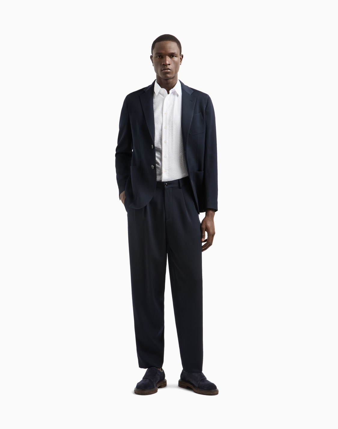 short-sleeved-cotton-seersucker-shirt-white--giorgio-armani
