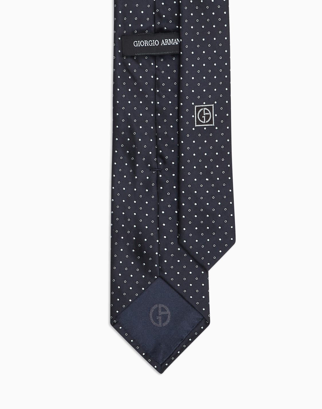 ネクタイ-シルクジャカド-マイクロポルカドット-ブル--giorgio-armani