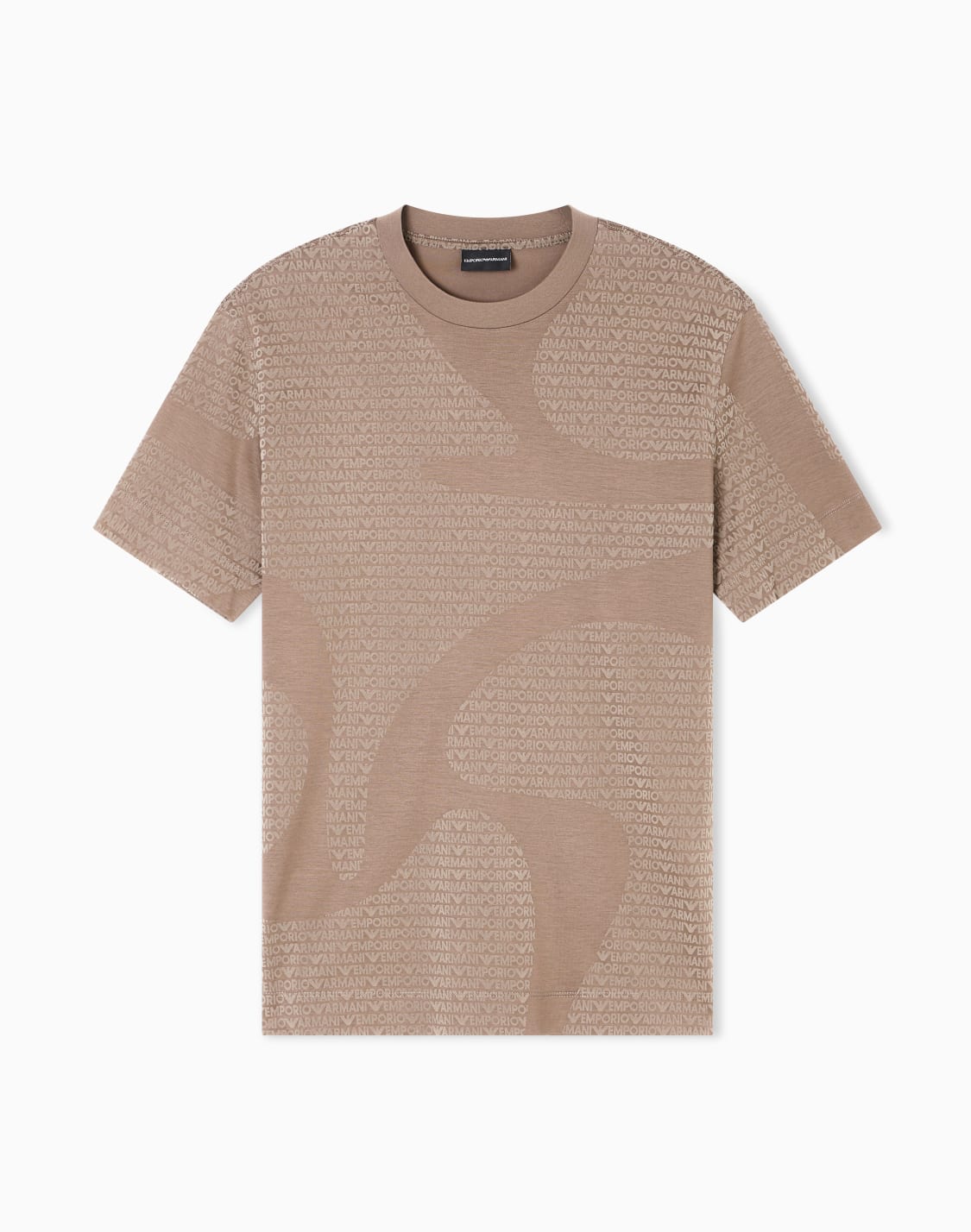 asv-lyocell-blend-jersey-t-shirt-with-all-over-flocked-logo-brown--emporio-armani
