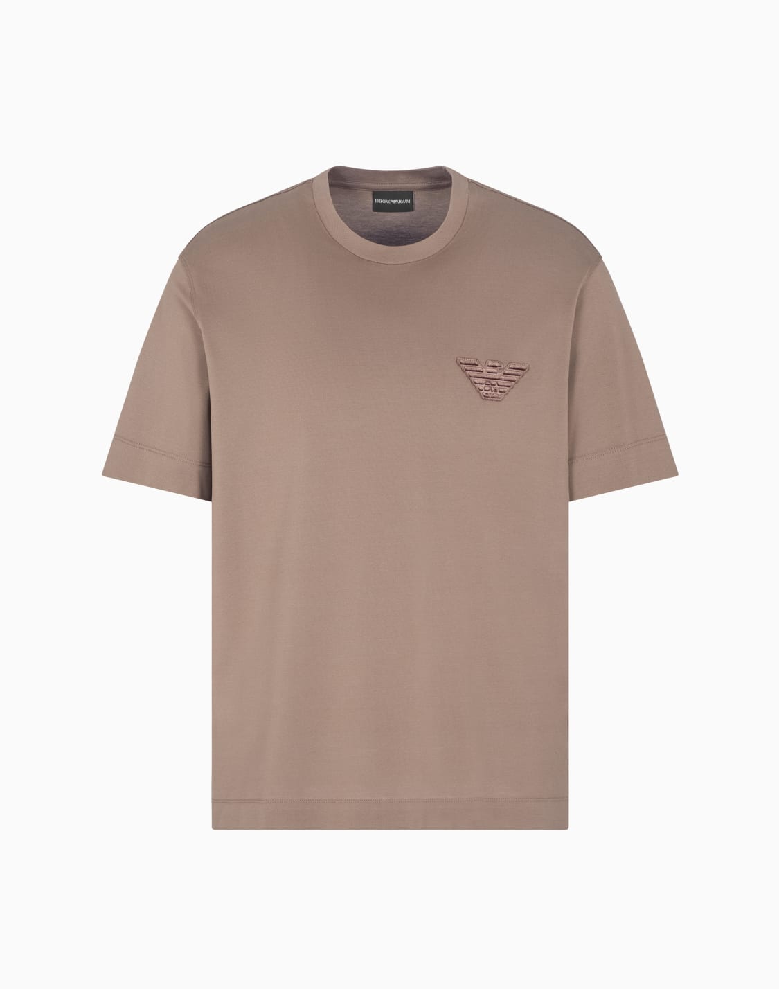 tシャツ-ピケジャジ-イグルパッチ-ベジュ--emporio-armani