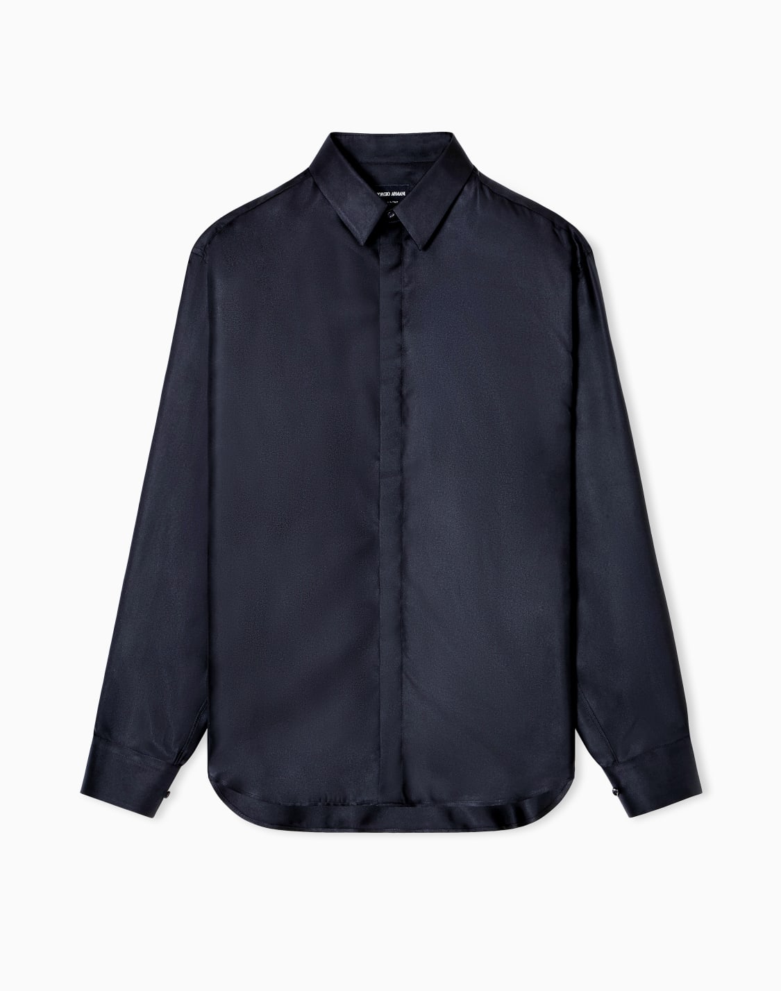 chemise-coupe-classique-en-serg-de-soie-noir--giorgio-armani