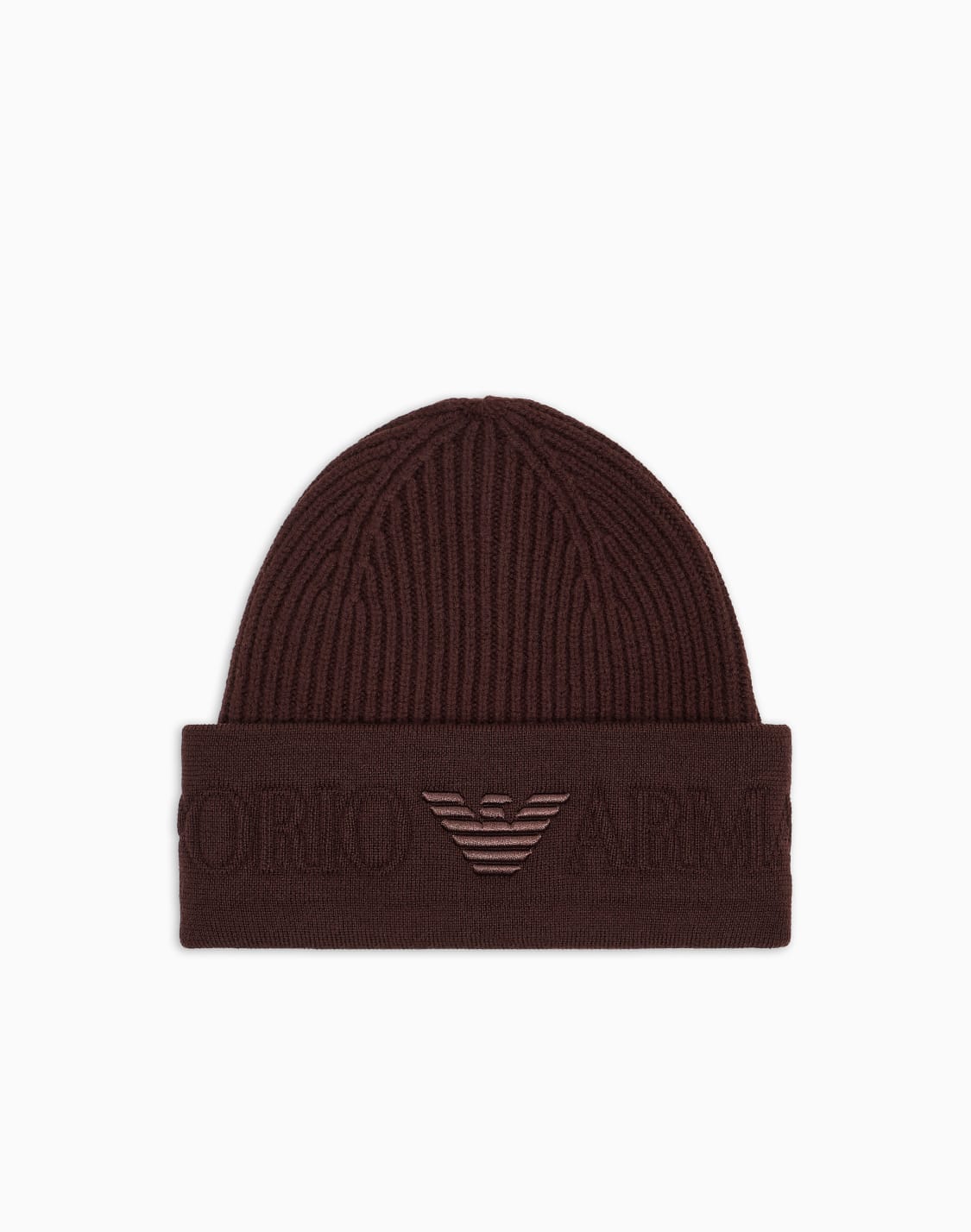 wool-beanie-with-logo-brim-brown--emporio-armani