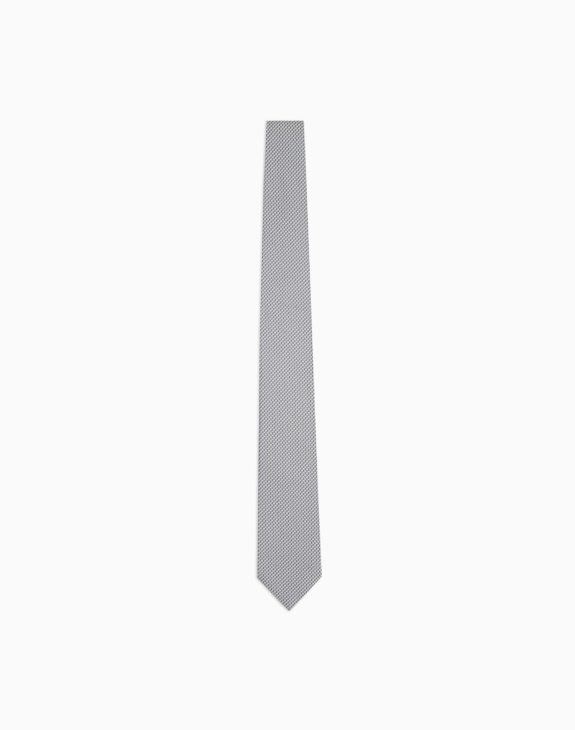 cravate-en-pure-soie-micro-texture-gris--emporio-armani