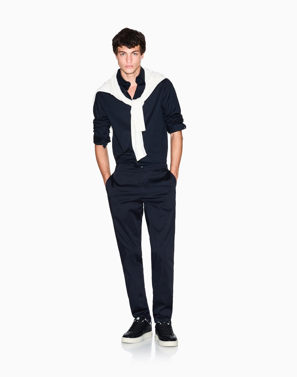 slim-fit-shirt-in-stretch-cotton-poplin-navy_blue--armani-exchange