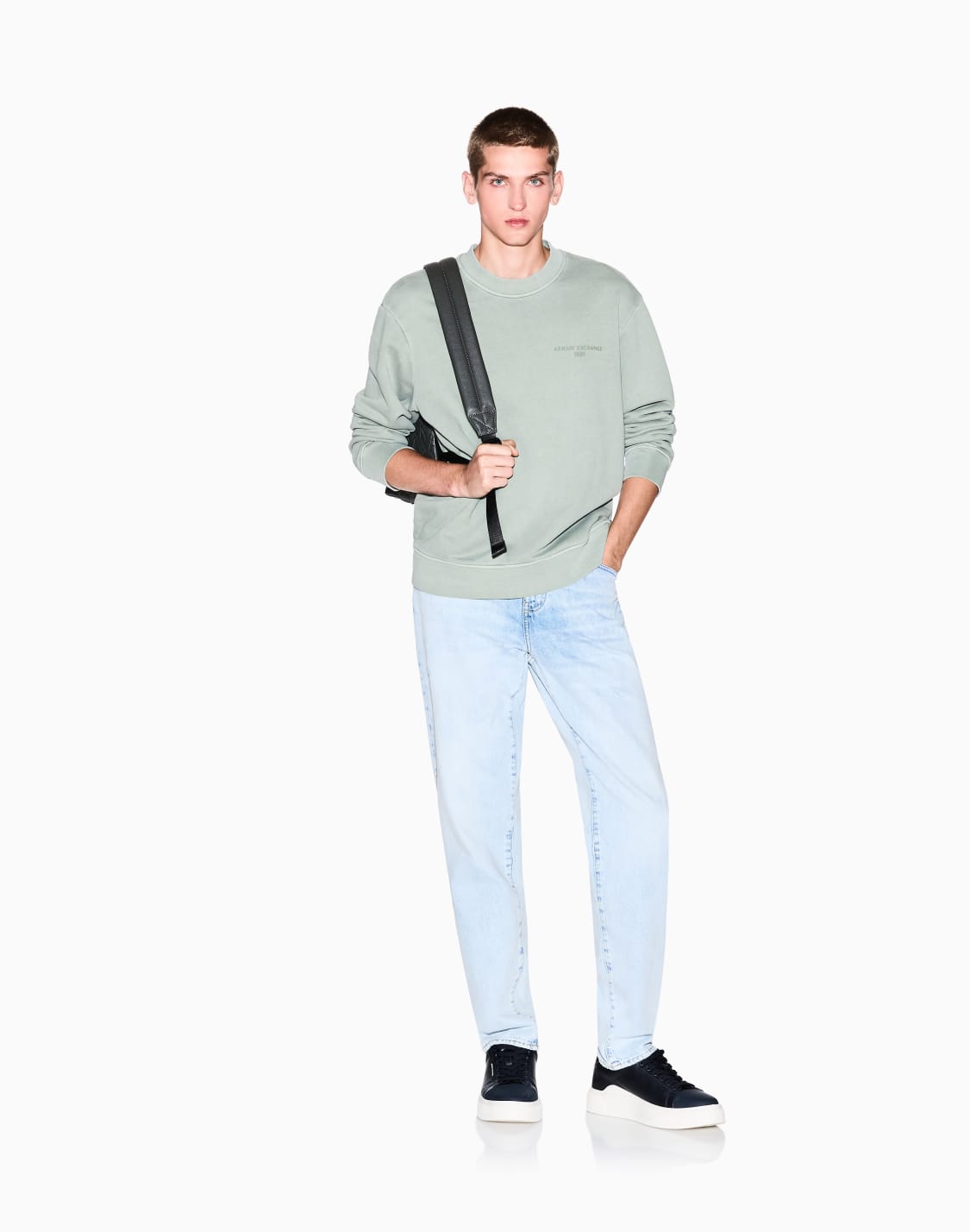 sweatshirts-without-hood-green--armani-exchange