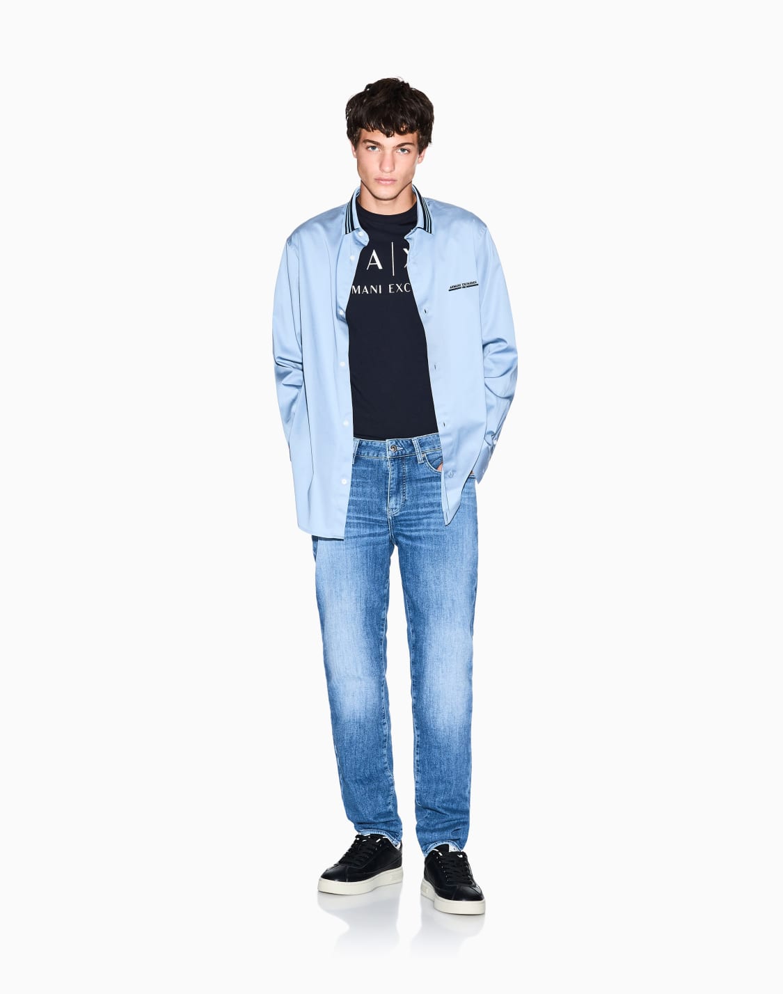 casual-shirts-light-blue--armani-exchange