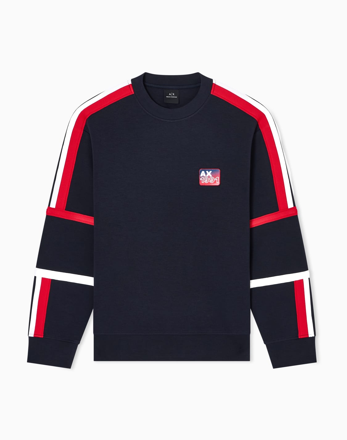 sweat-shirt-bandes-contrastes-bleu-marine--armani-exchange