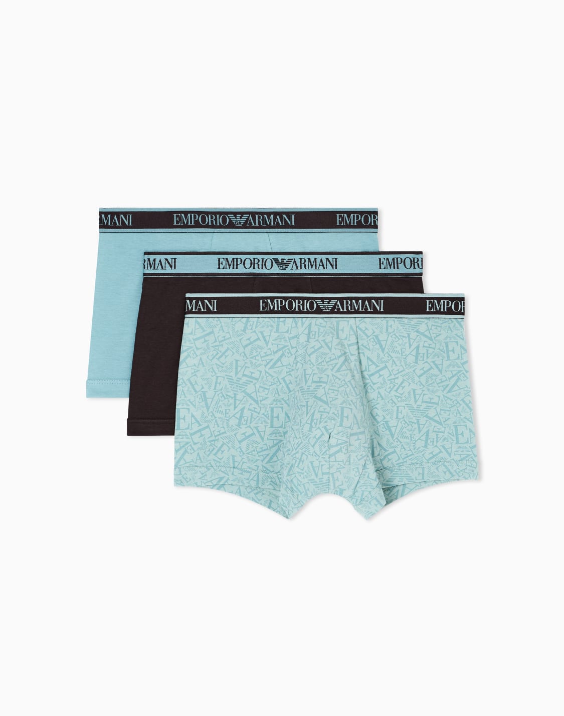 ボクサパンツ3枚セット-coreロゴ入りのウエストバンド-ブラウン--emporio-armani