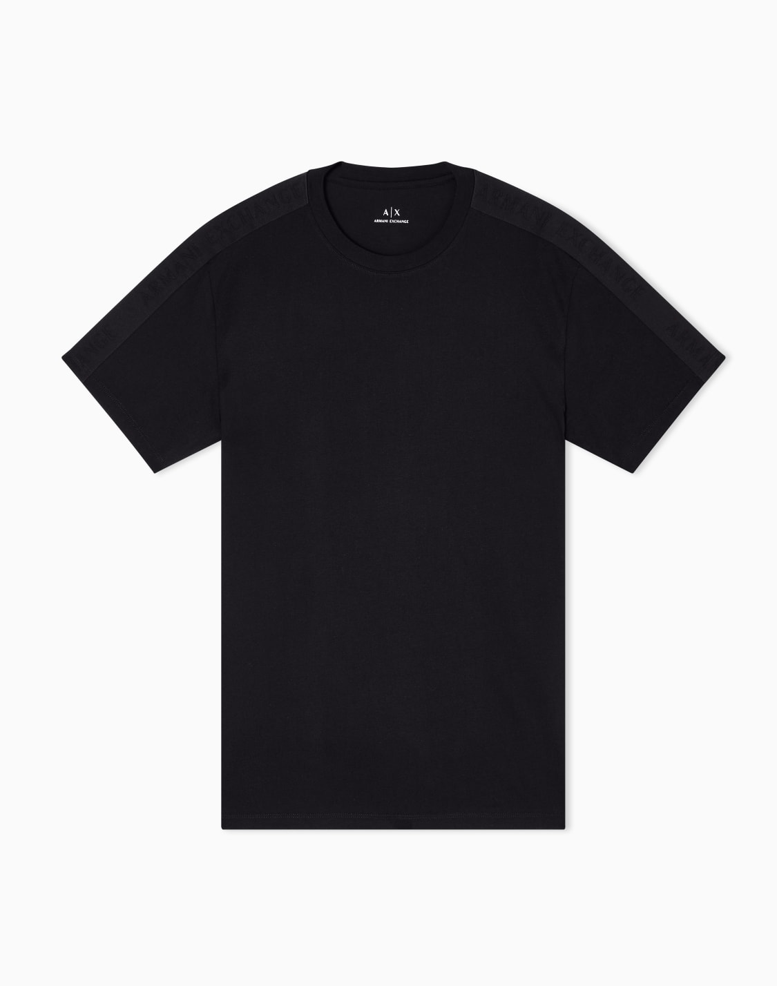 ロゴテプ-半袖クルネックtシャツ-ブラック--armani-exchange