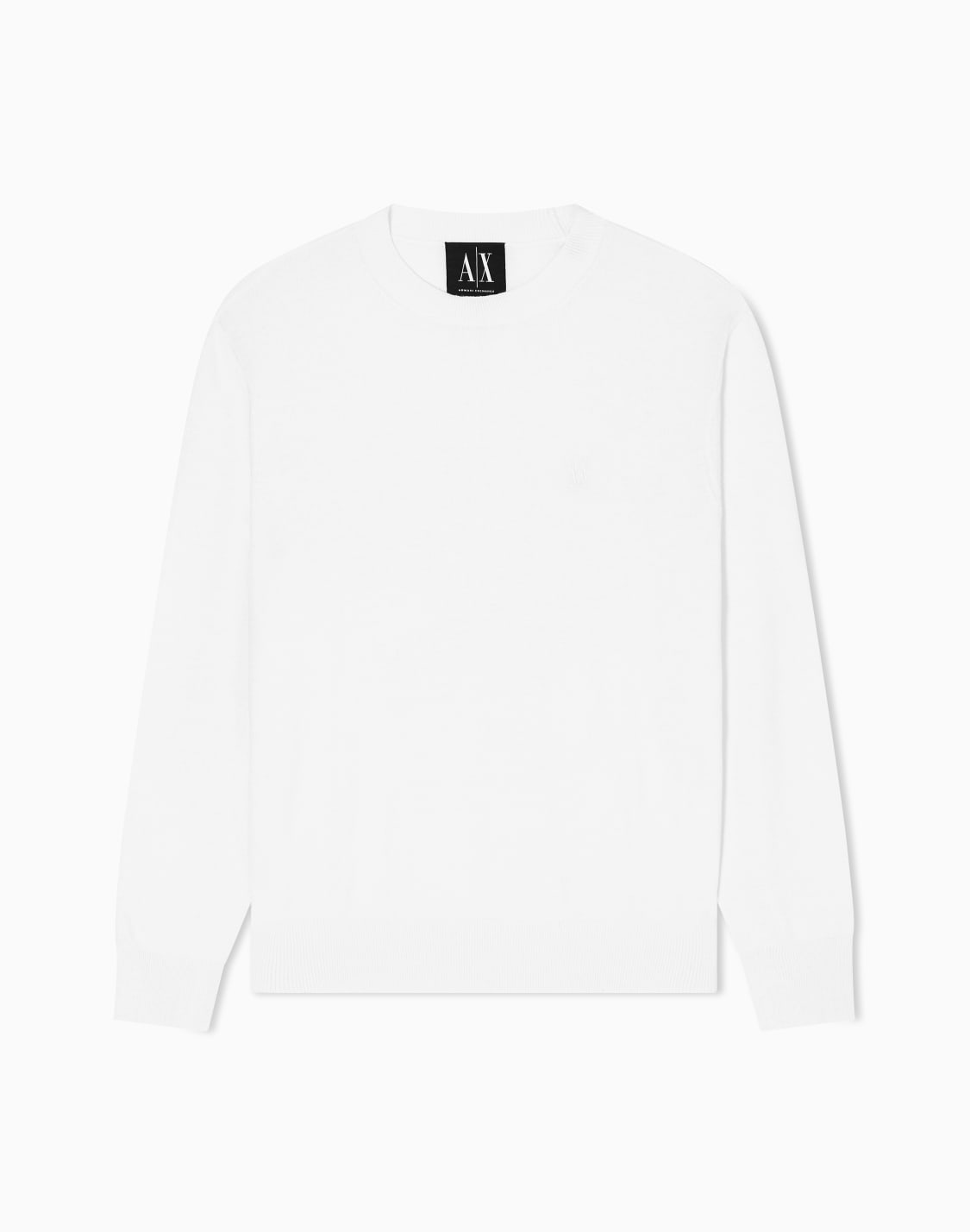 -suter-de-cuello-redondo-de-mezcla-de-algodn-blanco--armani-exchange