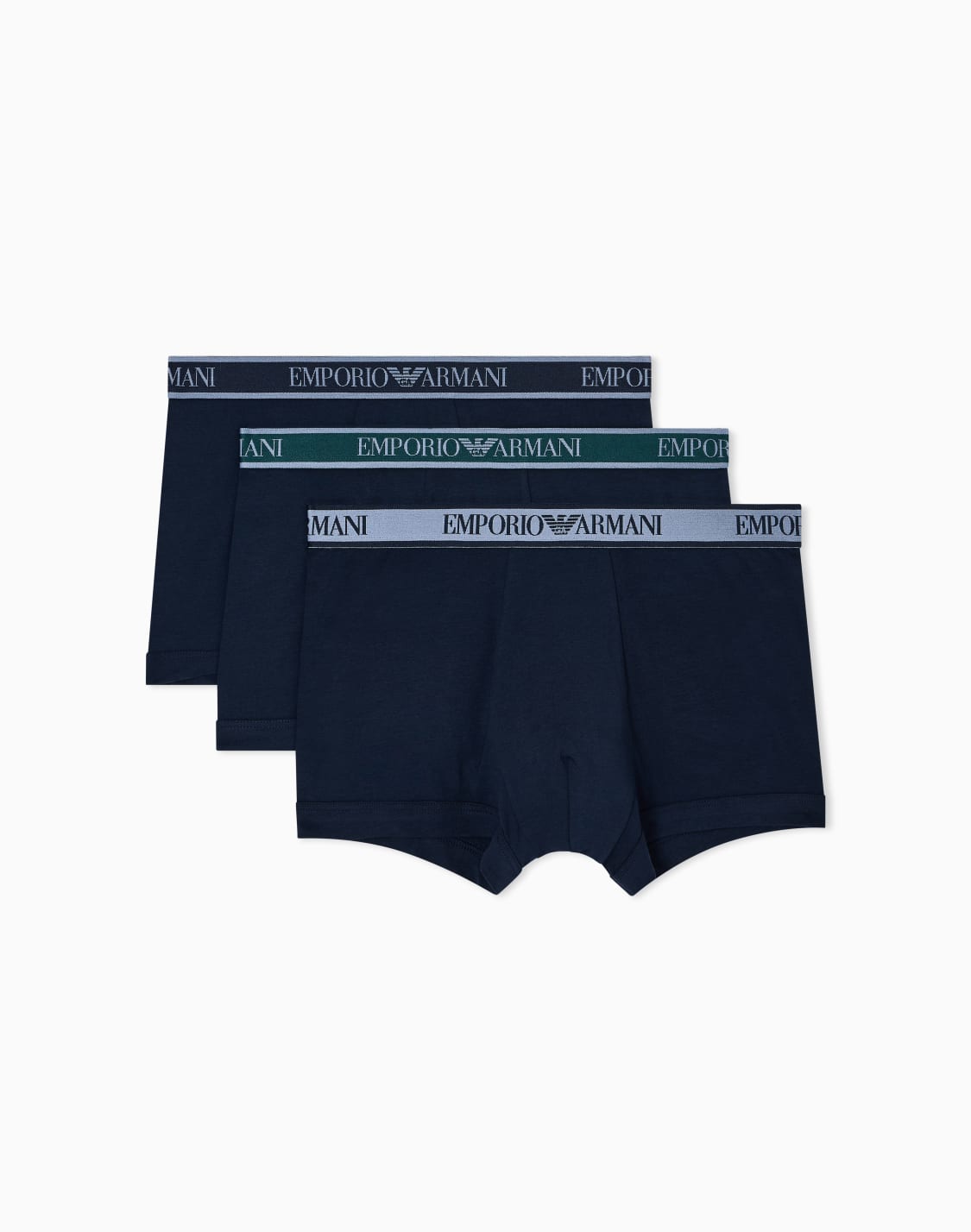ボクサパンツ3枚セット-coreロゴ入りのウエストバンド-ブル--emporio-armani