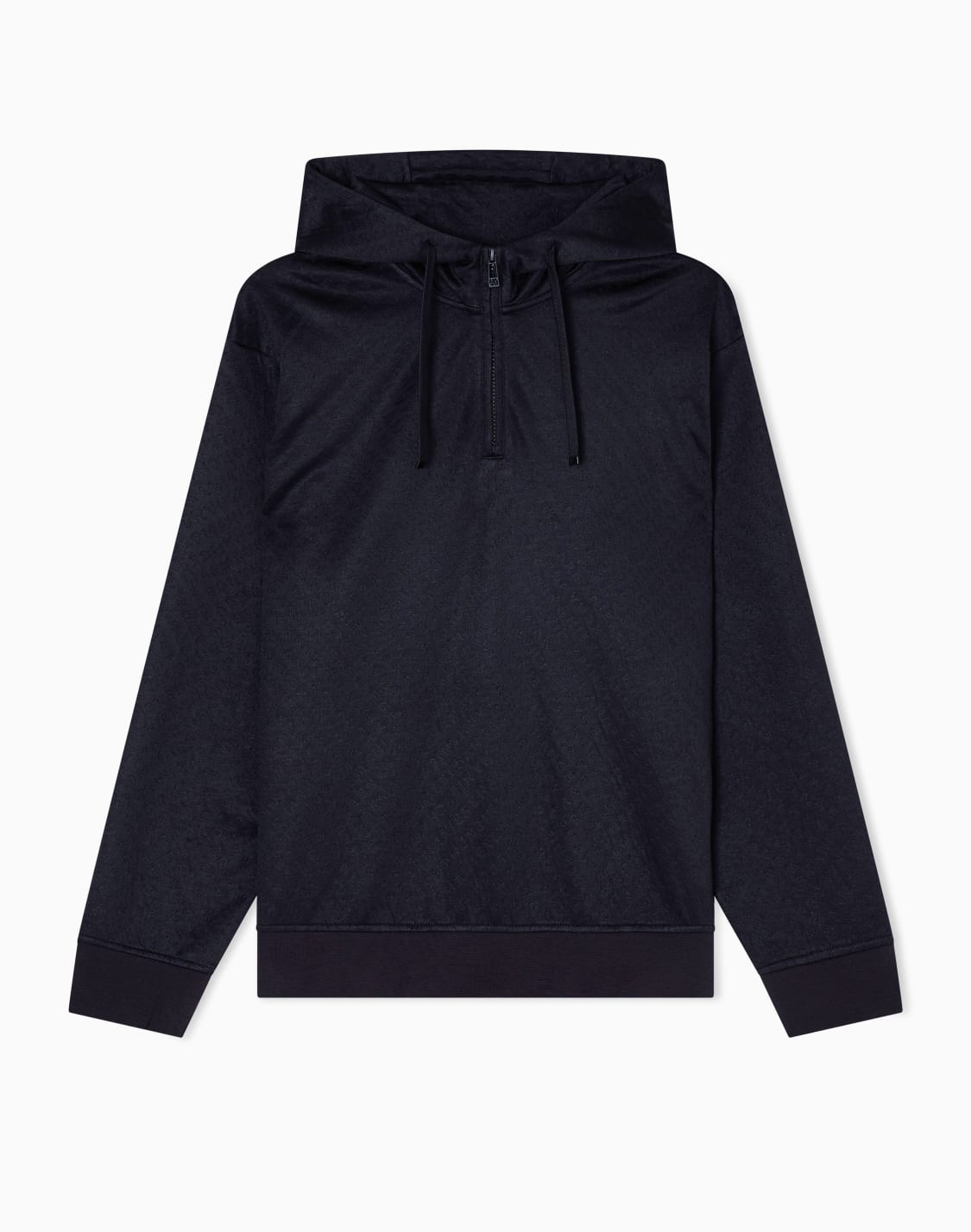 オルオバジャカドロゴ-ハフジップ-フデッドスウェットシャツ-ブラック--armani-exchange
