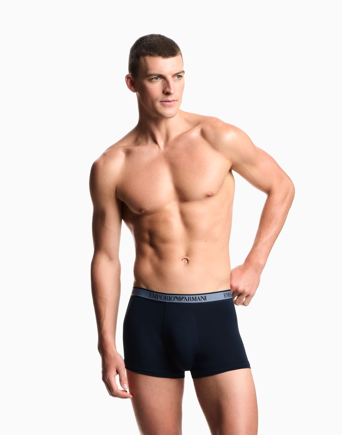 ボクサパンツ3枚セット-coreロゴ入りのウエストバンド-ブル--emporio-armani