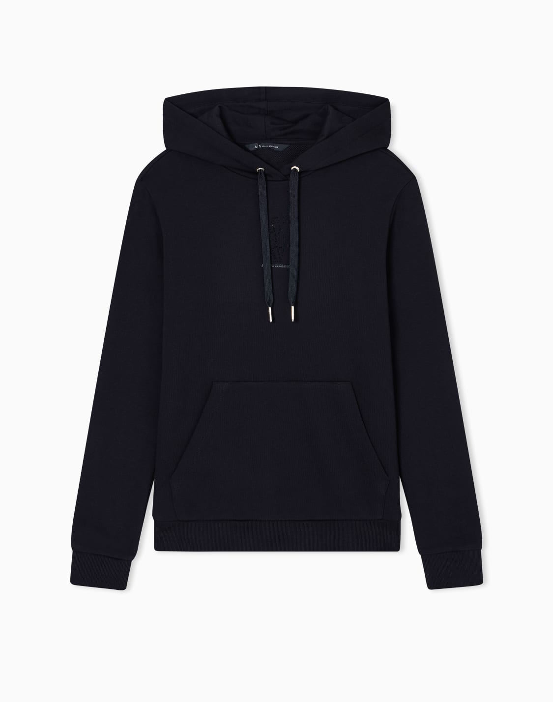 ストンロゴ-フデッドスウェットプルオバ-ブラック--armani-exchange