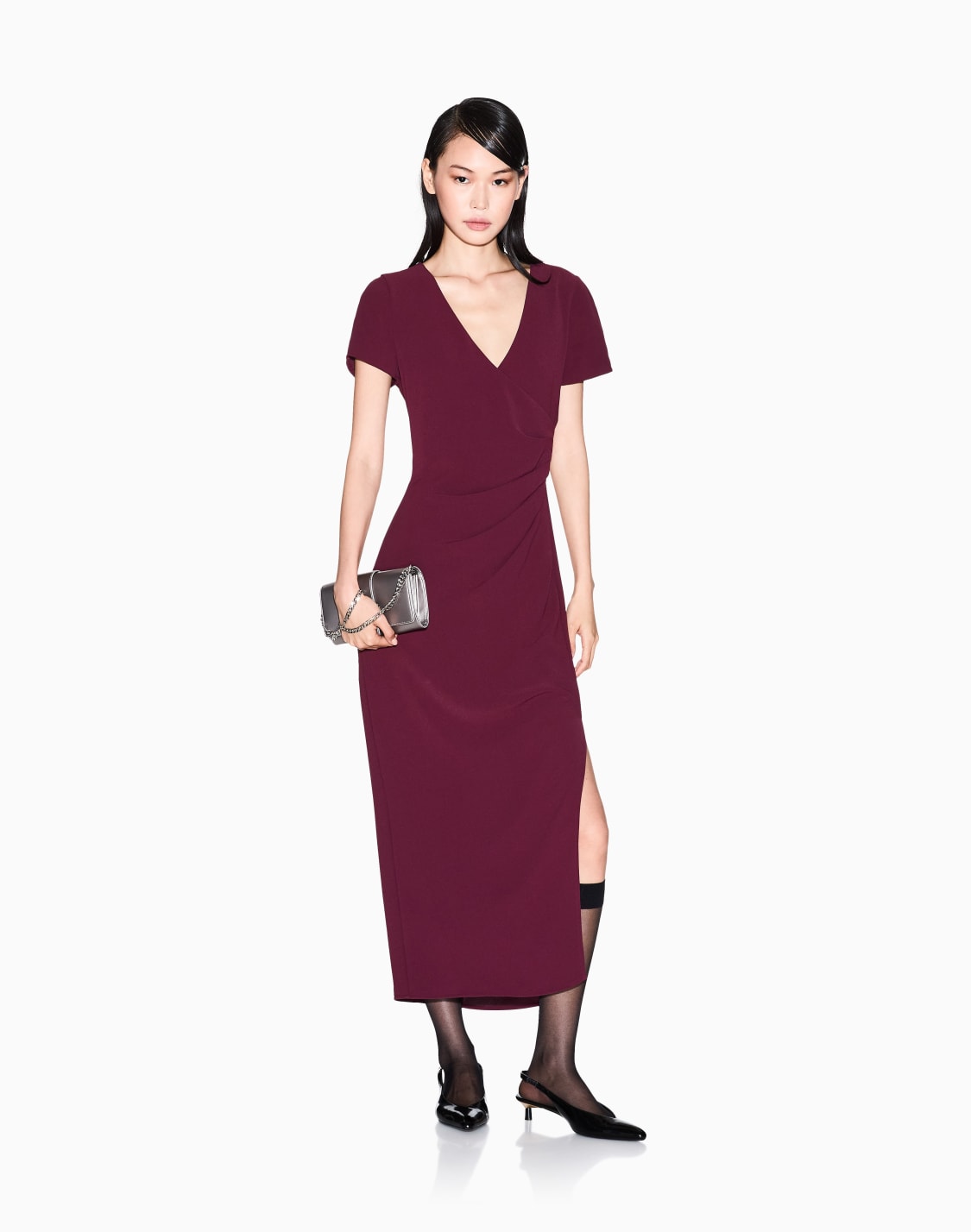 long-dresses-burgundy--armani-exchange