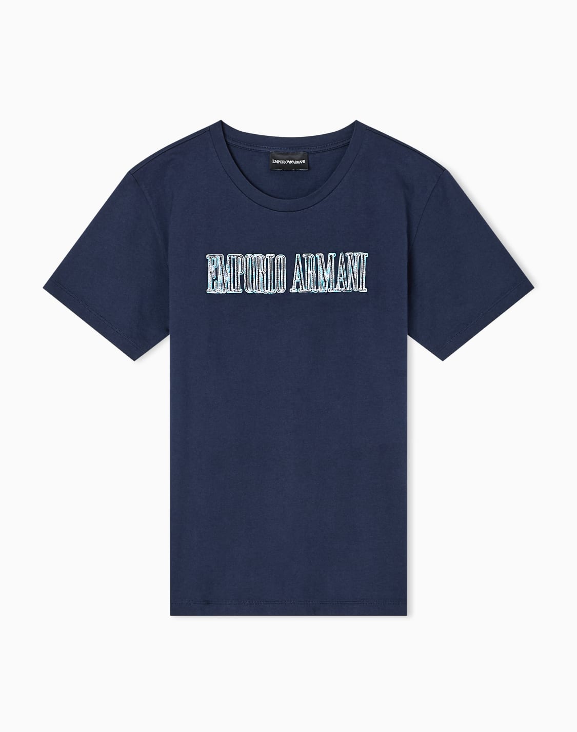 asv-oversize-t-shirt-aus-bio-jersey-mit-mehrfarbigem-logostick-marineblau--emporio-armani