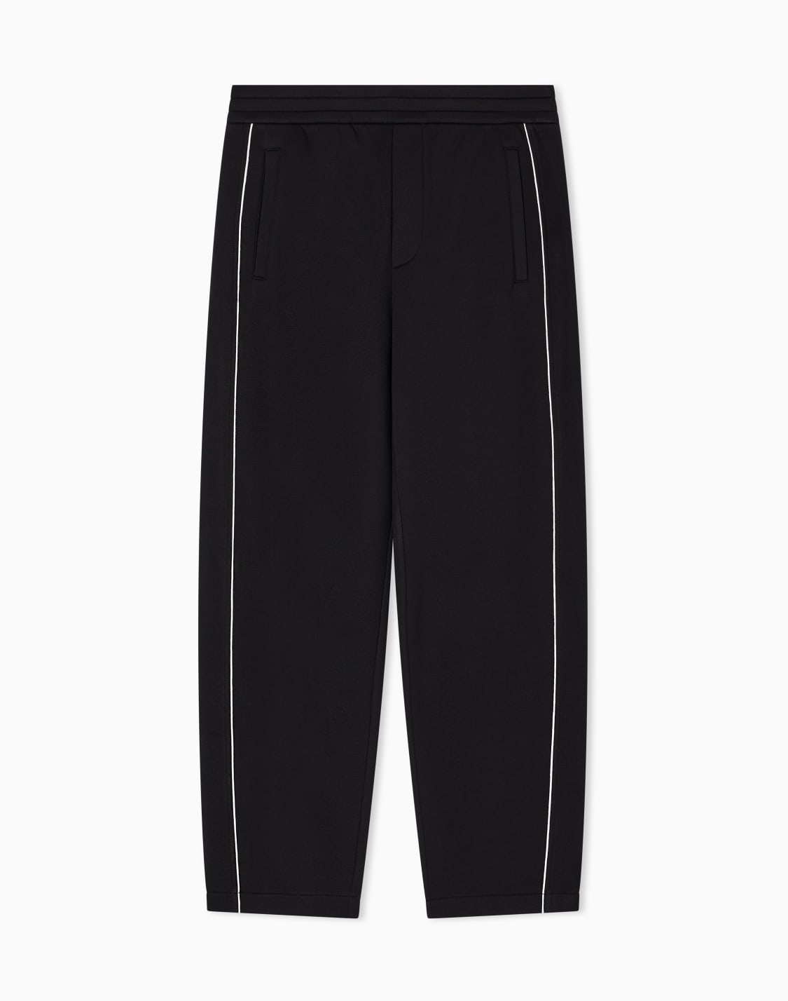 pantalon-en-jersey-double-avec-passepoil-noir--emporio-armani