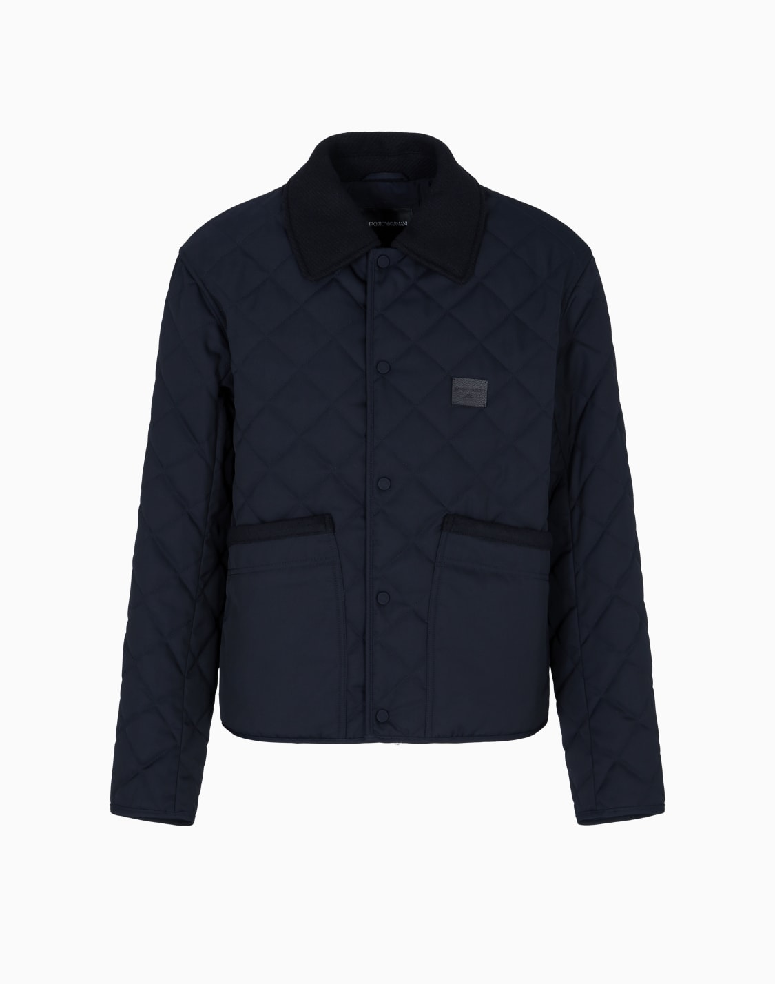blouson-en-nylon-matelass-avec-dtails-en-flanelle-bleu-marine--emporio-armani