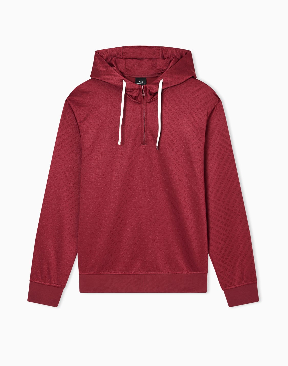 felpa-con-cappuccio-micro-texture-rosso--armani-exchange