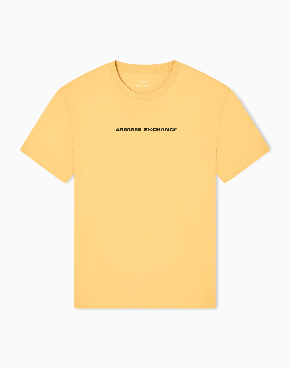 axロゴ-半袖クルネックtシャツ-イエロ--armani-exchange
