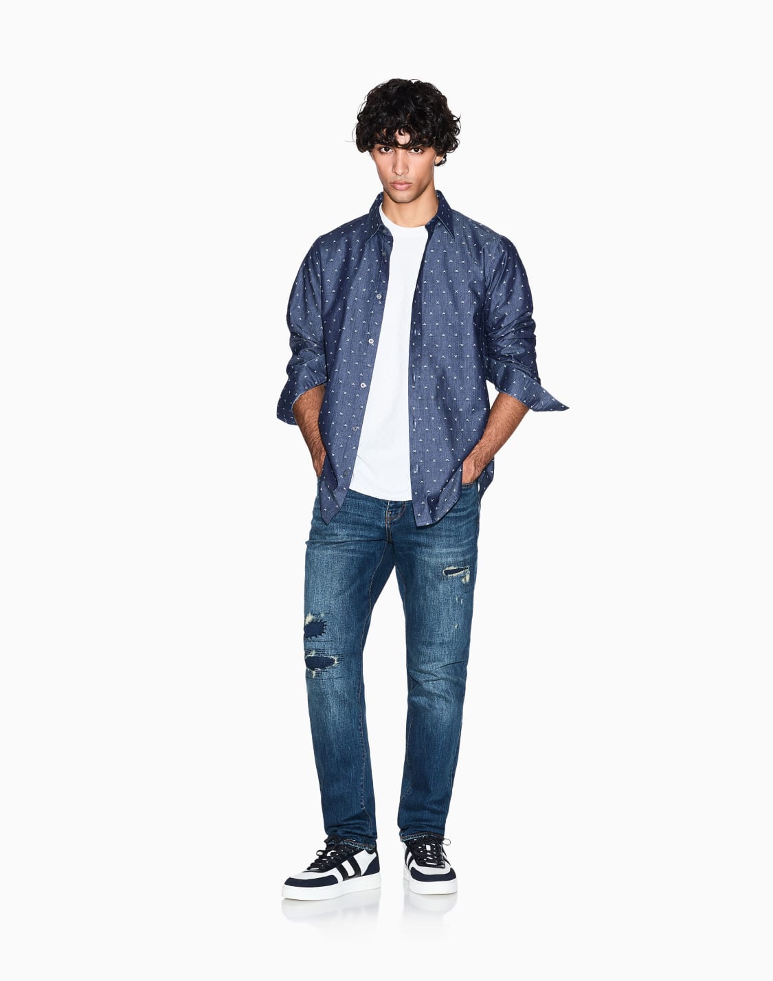 casual-shirts-blue--armani-exchange