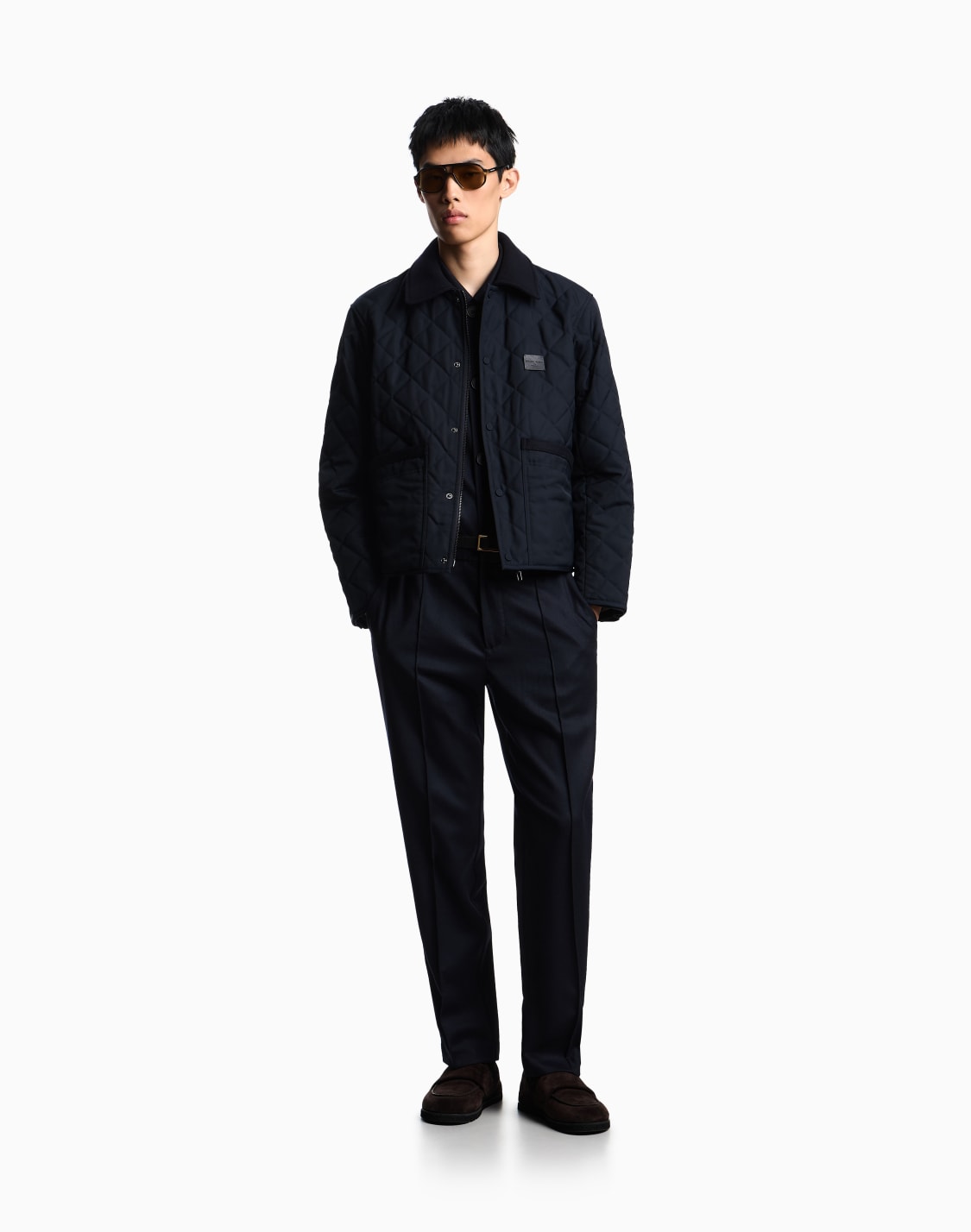 blouson-en-nylon-matelass-avec-dtails-en-flanelle-bleu-marine--emporio-armani