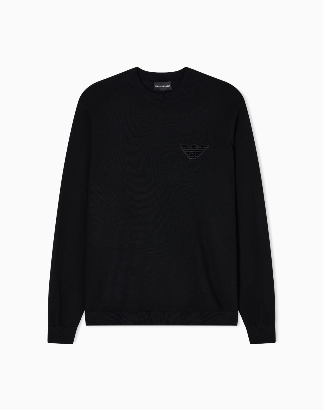 pull-en-laine-vierge-rase-avec-cusson-aigle-noir--emporio-armani