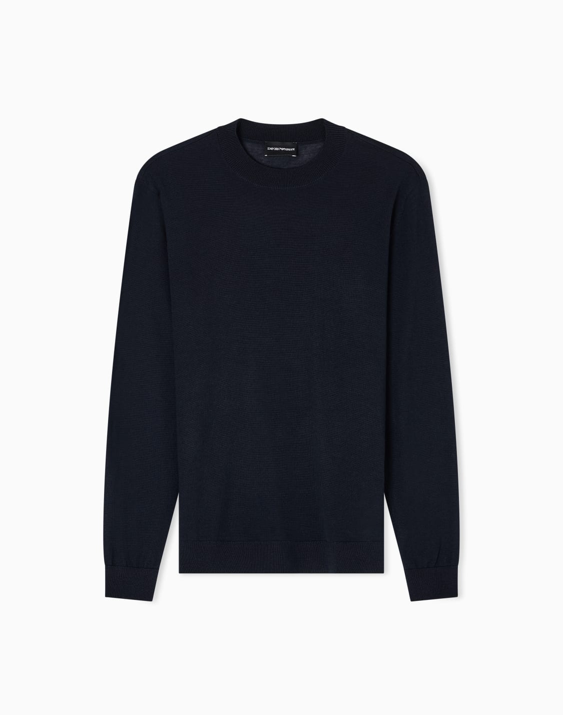 pullover-aus-glatt-gestrickter-schurwolle-travel-essential-marineblau--emporio-armani