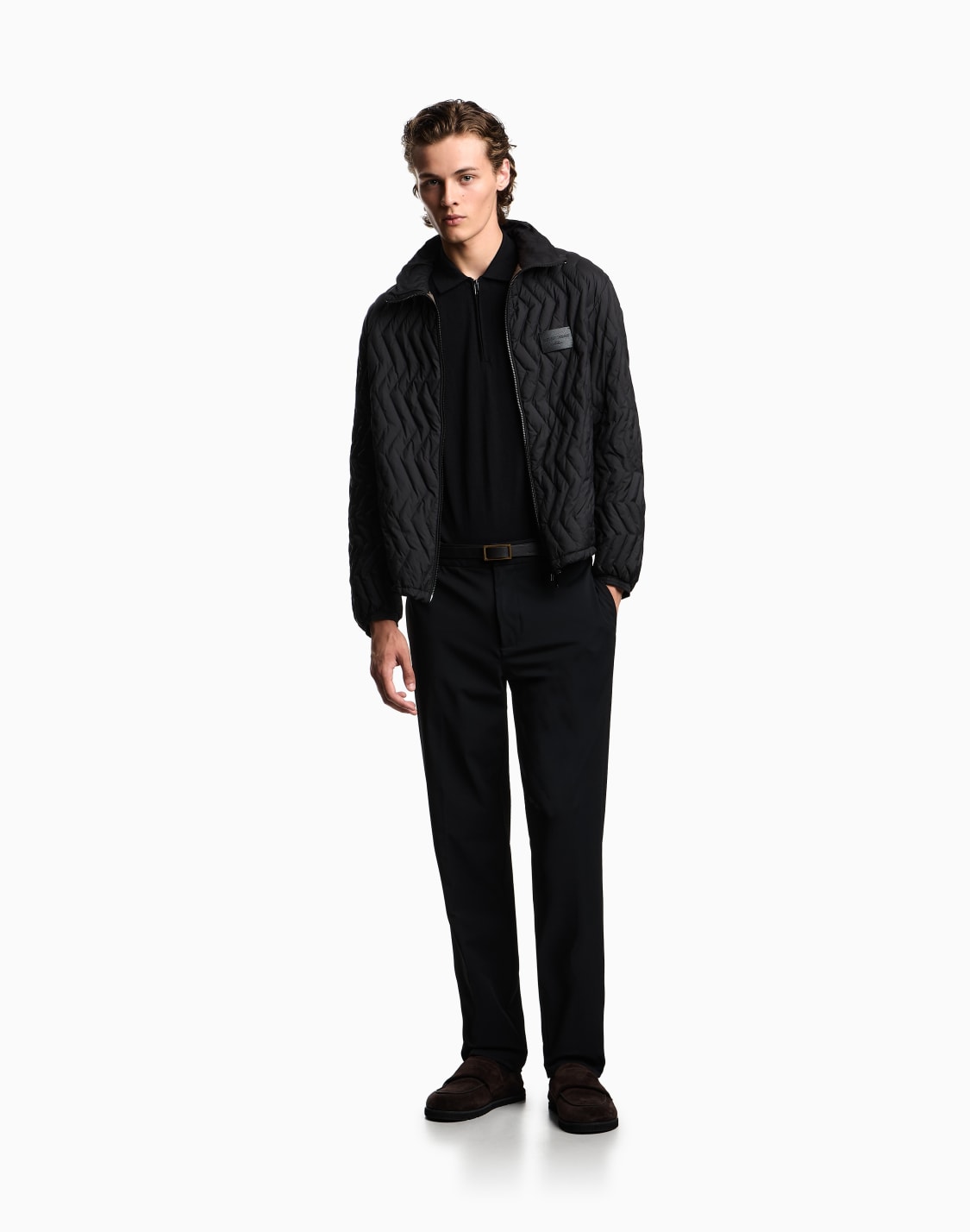 asv-pullover-mit-polokragen-gefertigt-aus-einer-wolllyocell-mischung-in-glattstrick-schwarz--emporio-armani