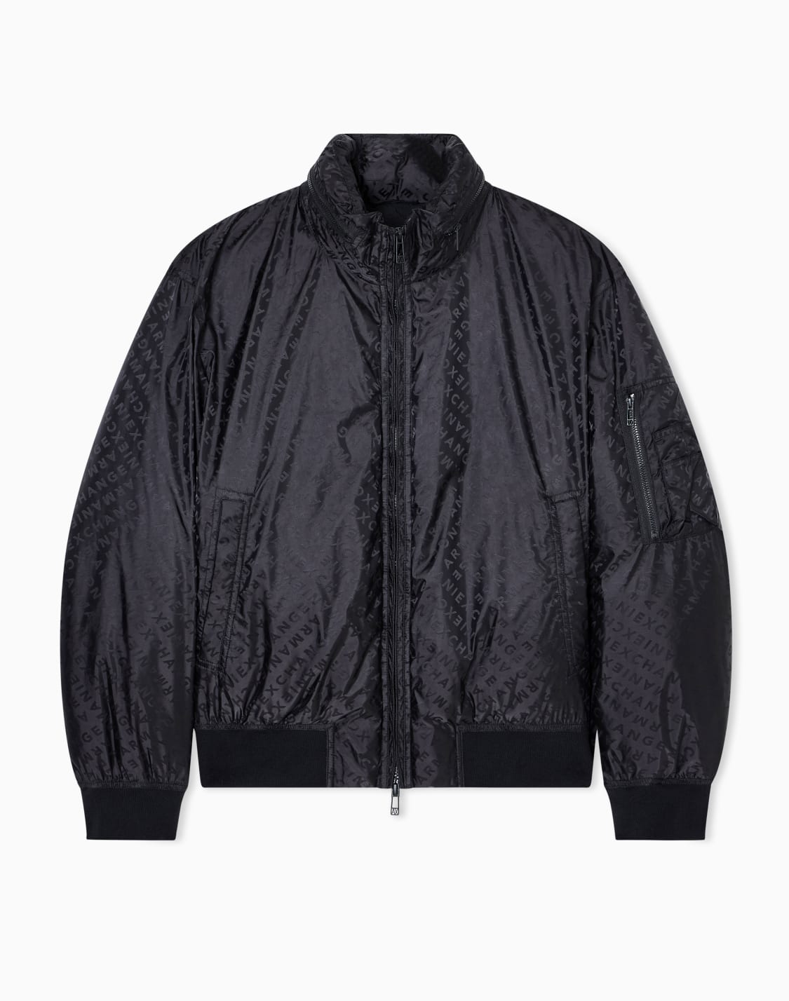 オルオバジャカドロゴ-ナイロンパファブルゾン-ブラック--armani-exchange