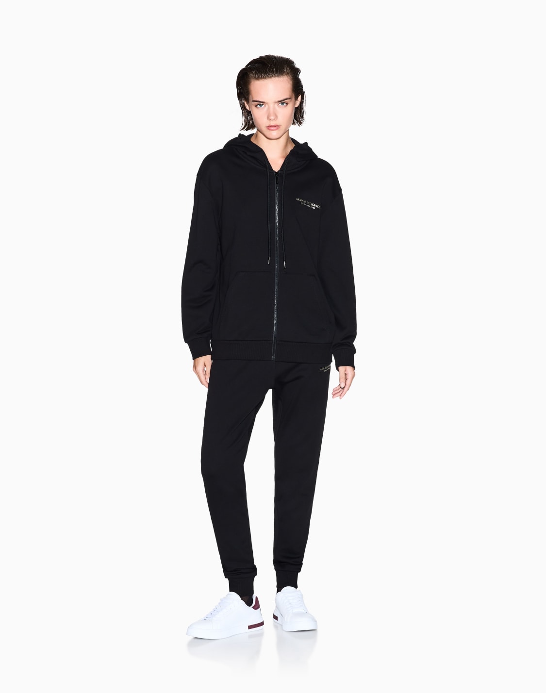 sweat-capuche-zipp-en-coton-noir--armani-exchange